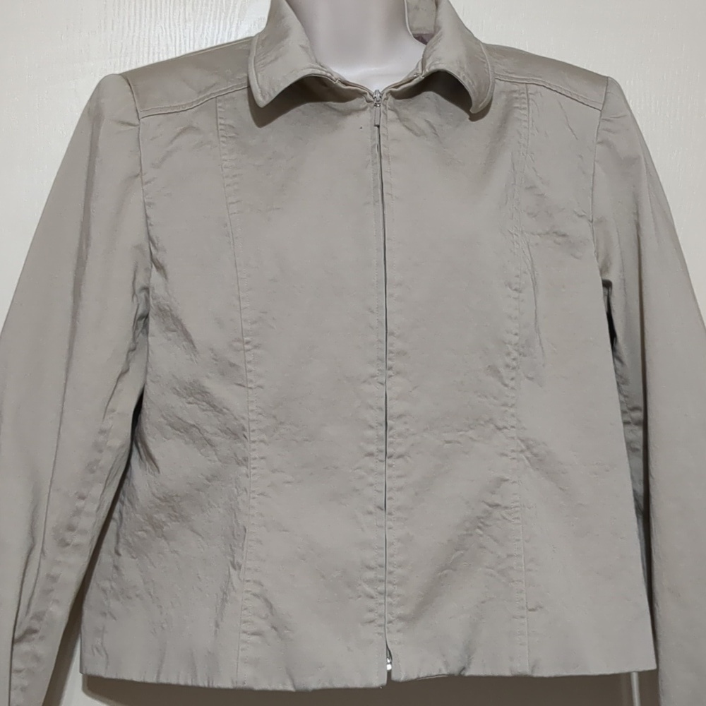 Pendleton light brown Zip Front women's Jacket blazer Size 12 - Picture 2 of 7